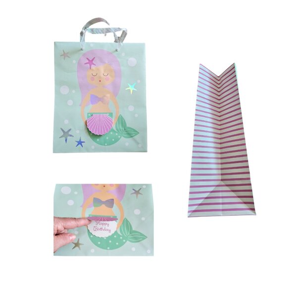 Mermaid Birthday Gift Bag Set of 3 - Picture 5 of 5